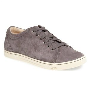 UGG Tomi Water Resistant Gray Suede Sneaker